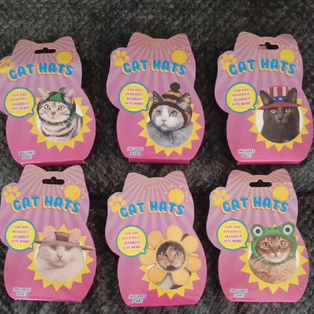 New 6 Piece Cat Hats